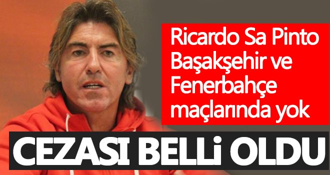 Ricardo Sa Pinto'nun cezası belli oldu