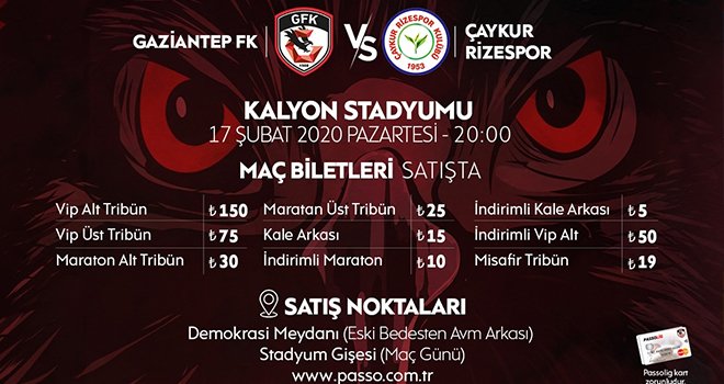 Rize biletleri satışta
