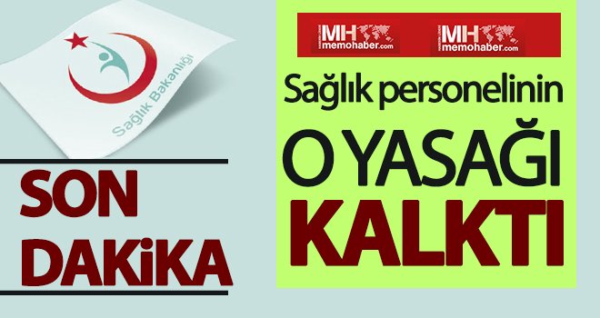 Sağlık Personeline yıllık izinlerde yasak kalktı