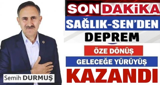 Sağlık-Sen'de değişim rüzgarı: Durmuş fark attı