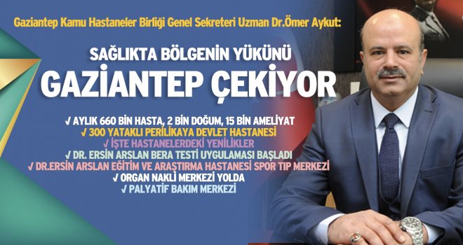 Sağlıkta bölgenin yükünü Gaziantep çekiyor