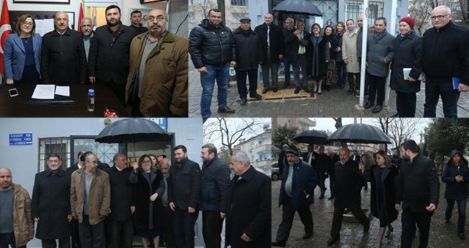 Şahin yağmurda vatandaşa gitti