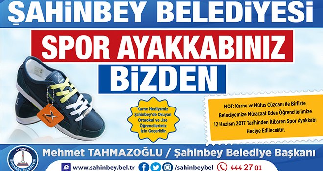 Şahinbey Belediyesi'nden öğrencilere karne hediyesi