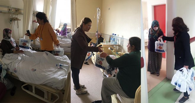 Şahinbey belediyesi, hasta paketi hediye etti