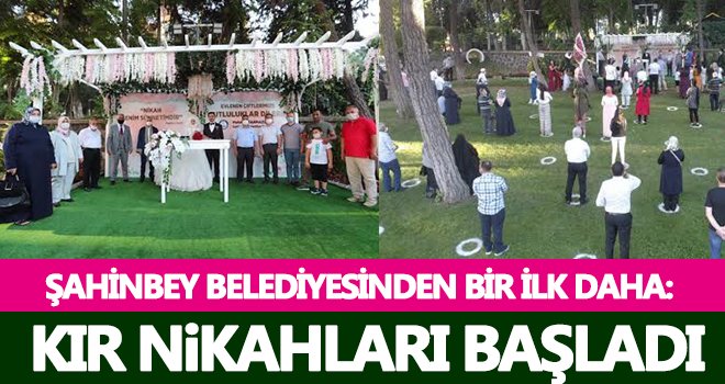 Şahinbey Belediyesi'nden kır nikahı konsepti...