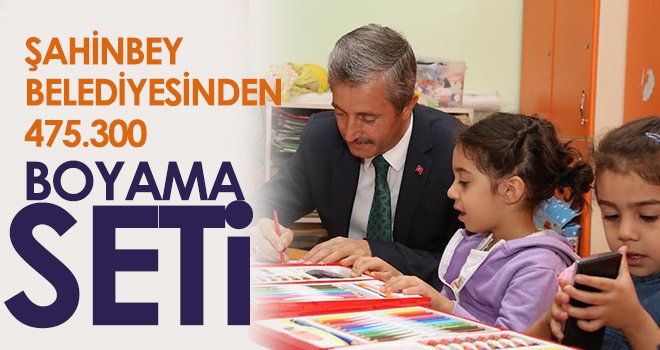 Şahinbey’den 475 bin 300 boyama seti