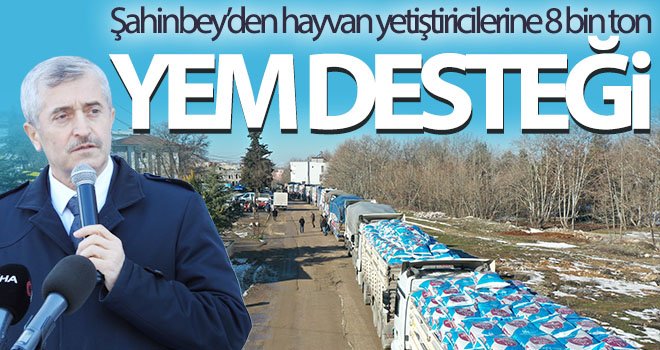 Şahinbey’den hayvan yetiştiricilerine 8 bin ton yem desteği