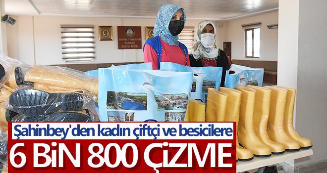 Şahinbey'den kadın çiftçi ve besicilere 6 bin 800 çizme