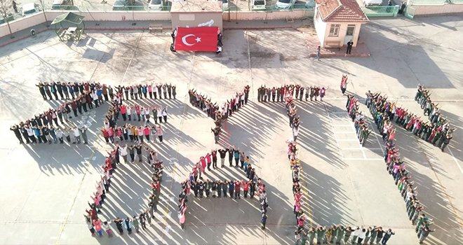 Konukoğlu ortaokulu'ndan zeytin dalı harekatına destek