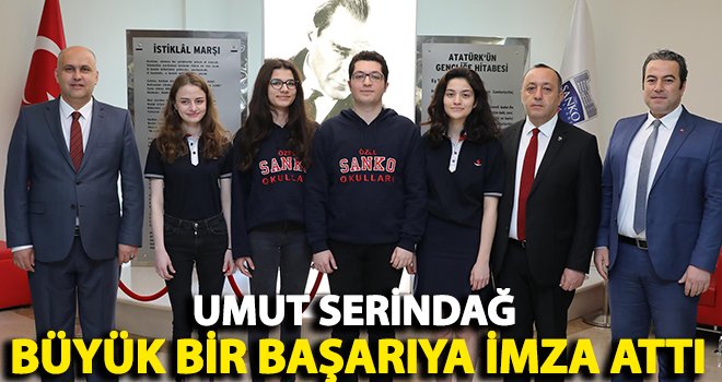 Sanko Liseleri öğrencisi Türkiye 4.'sü oldu
