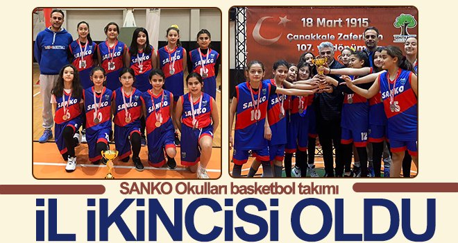 SANKO Okulları basketbol takımı il ikincisi oldu