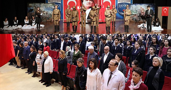 Sanko okulları öğrencileri Zaferi coşkuyla kutlandı 