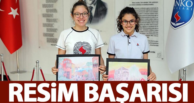 Sanko Okulları öğrencilerinin resim başarısı