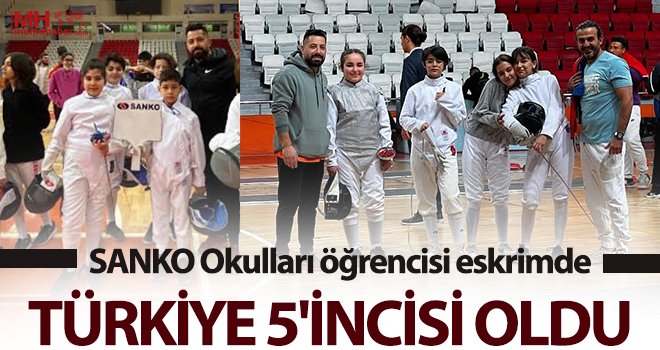SANKO Okulları öğrencisi eskrimde Türkiye 5'incisi oldu