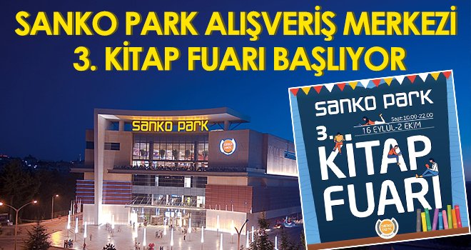 SANKO Park Alışveriş Merkezi 3. Kitap fuarı başlıyor