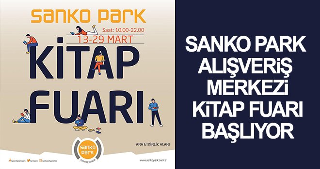 Sanko Park Alışveriş Merkezi kitap fuarı başlıyor