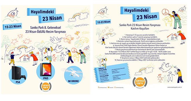 SANKO Park AVM, çocuklara yönelik ödüllü yarışma düzenledi