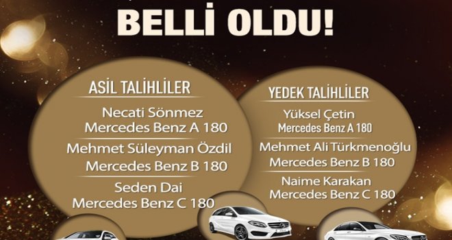 Sanko Park üç kişiyi Mercedes sahibi yaptı