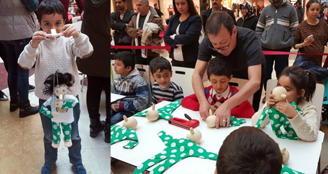 SANKO PARK’TA ÇOCUKLARIN KUKLA YAPMA SEVİNCİ