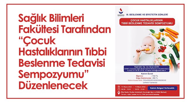 SANKO Üniversitesi III. Beslenme ve Diyetetik günleri