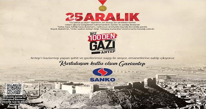 SANKO'dan 25 Aralık mesajı