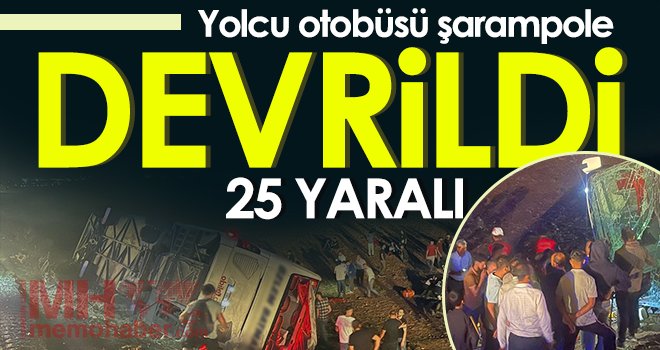 Şanlıurfa’da yolcu otobüsü şarampole devrildi: 25 yaralı