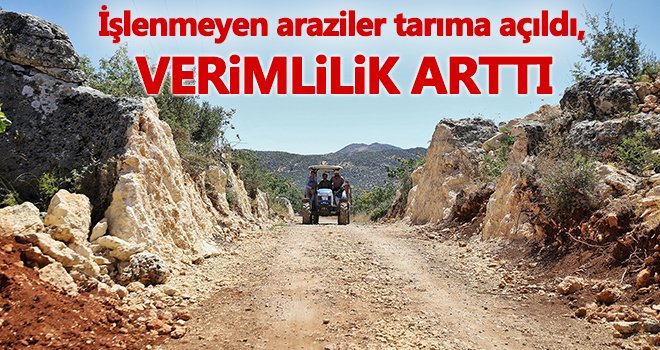 Şehitkamil’de açılan arazi yolları çiftçilerin yüzünü güldürdü
