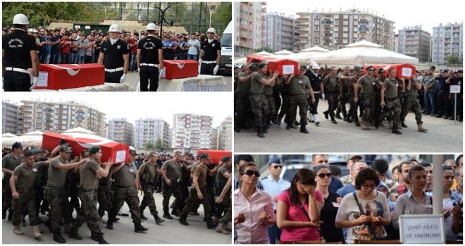 ŞEHİT CENAZELERİNİ ÖZEL HAREKAT POLİSLERİ TAŞIDI