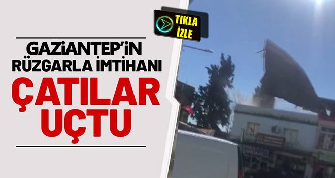 Şiddetli rüzgar çatıyı böyle uçurdu
