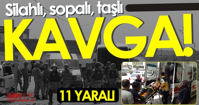 Silahlı, sopalı, taşlı kavga: Çok sayıda yaralı var...
