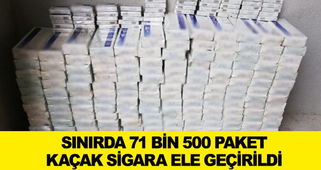 Sınırda 1 milyon değerinde kaçak sigara operasyonu