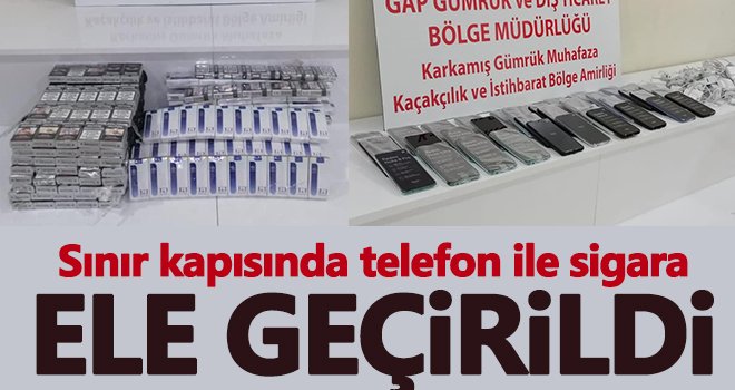 Sınırda kaçak telefon ile sigara ele geçirildi