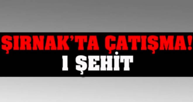 Şırnak'ta çatışma: 1 özel harekat polisi şehit