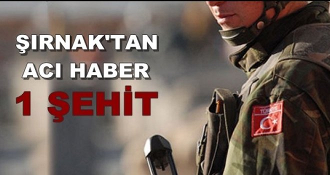 Şırnak'ta el yapımı patlayıcı patladı: 1 asker şehit