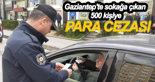 Sokağa çıkma yasağını ihlal eden 500 kişiye para cezası...