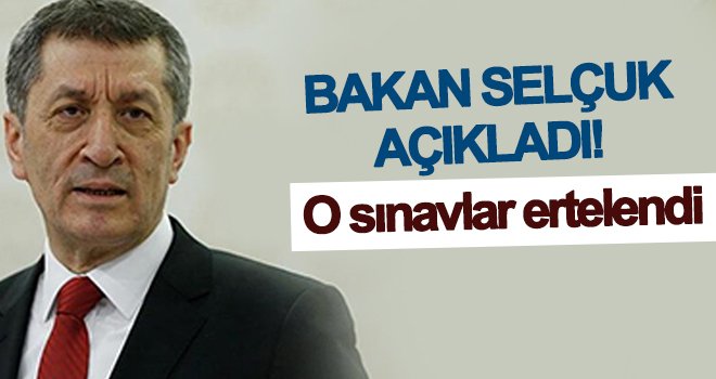 Son dakika! O sınavlar ertelendi