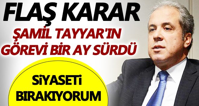 Son dakika! Şamil Tayyar, AK Parti'deki görevinden ayrıldı