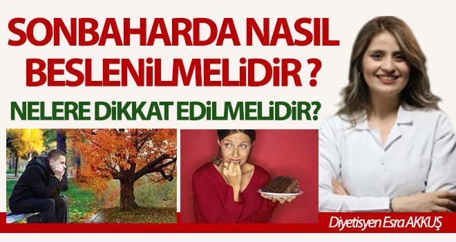 SONBAHARDA NASIL BESLENİLMELİDİR ? NELERE DİKKAT EDİLMELİDİR ?