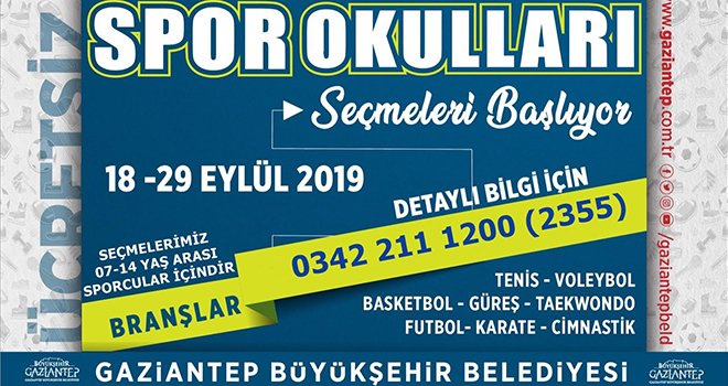 Spor okulları seçmeleri başlıyor