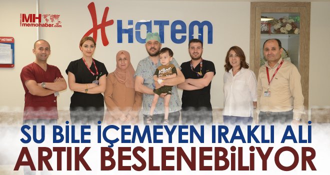 Su bile içemeyen Iraklı Ali, artık beslenebiliyor