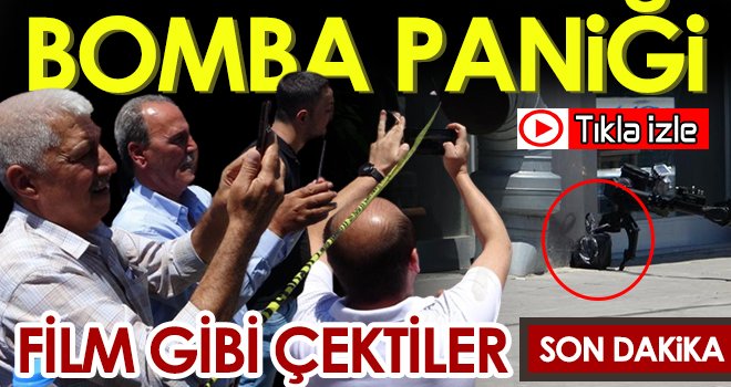 Şüpheli paketin incelenmesini film gibi çektiler