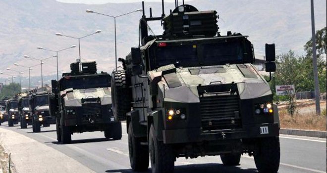 Suriye sınırına askeri sevkiyat