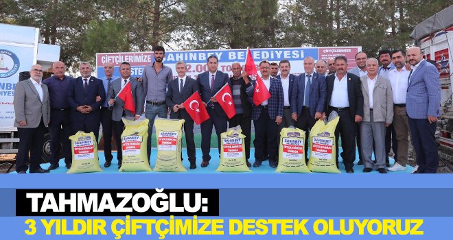Tahmazoğlu'ndan çiftçilere 2.000 ton gübre desteği