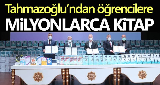 Tahmazoğlu’ndan öğrencilere milyonlarca kitap