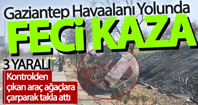 Takla atan midibüsteki 3 kişi yaralandı