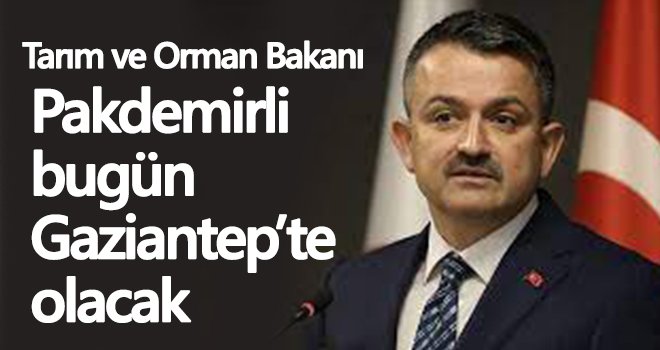 Tarım ve Orman Bakanı Pakdemirli bugün Gaziantep'te olacak