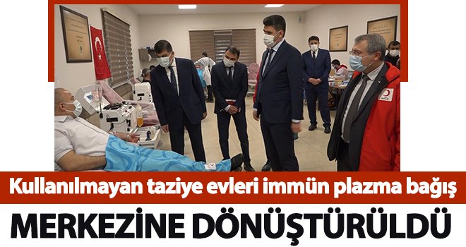 Taziye evleri immün plazma bağış merkezine dönüştürüldü