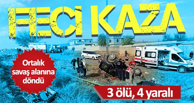 Ticari araç patates yüklü kamyonla çarpıştı: 3 ölü, 4 yaralı