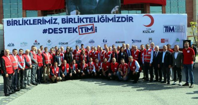 TİM'den, Suriye sınırına 35 TIR yardım