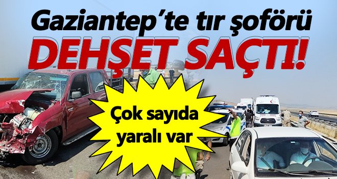 TIR şoförü dehşet saçtı! Kamyoneti biçti...